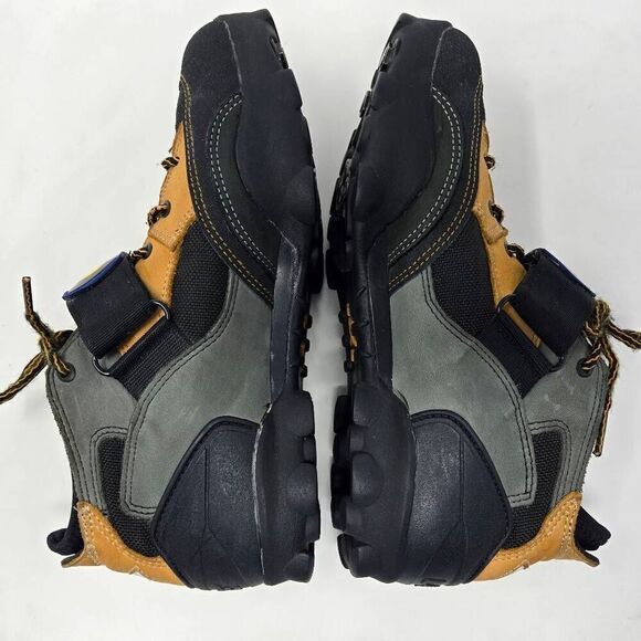 LAKE CYCLING SHOES BLACK CAMEL GRAY LEATHER STRAP MENS SIZE 8 8.5 - Picture 6 of 8